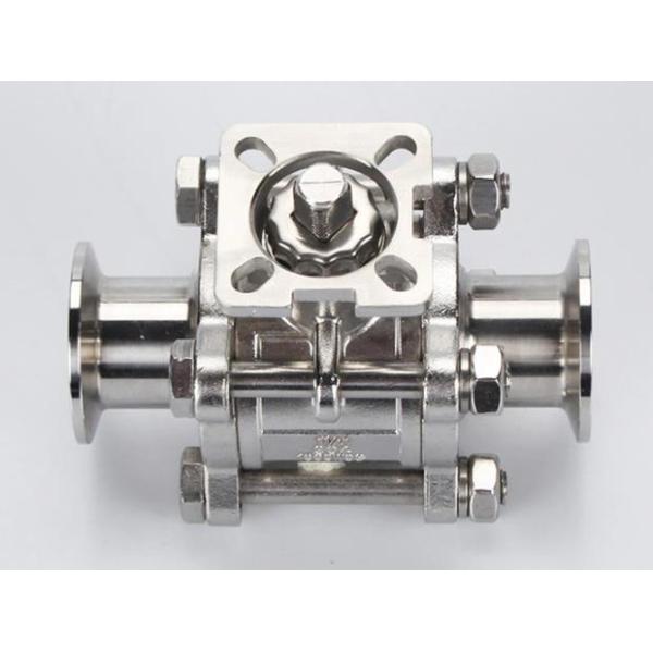 Pneumatic DN10~DN100 1/2in 3 Way Sanitary Ball Valve With Spring Actuator
