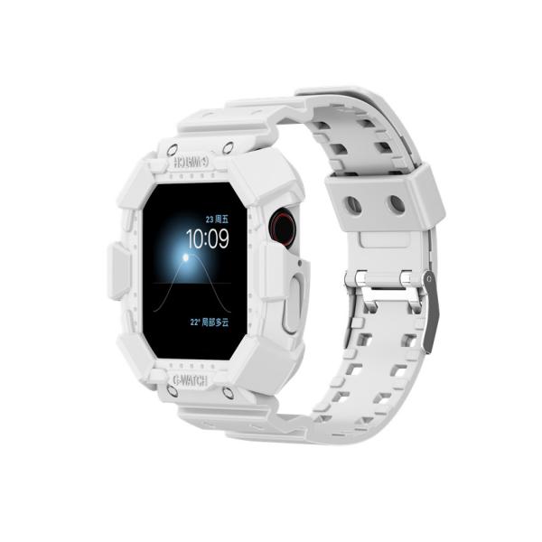 Correia de relógio integrada geada transparente para IWatch 7/6/5