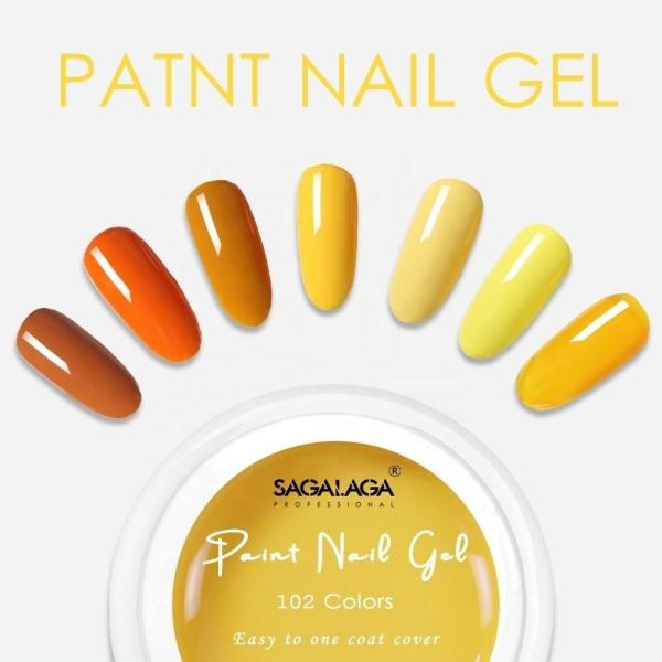 Peinture à haute pigmentation en noir et blanc pots de peinture en pot peint en ligne nail art peinture au gel métallique