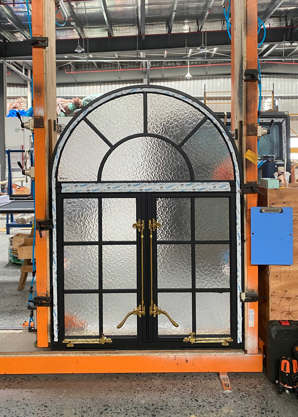 French Retro Thermally Broken Aluminium Arch Casement Window