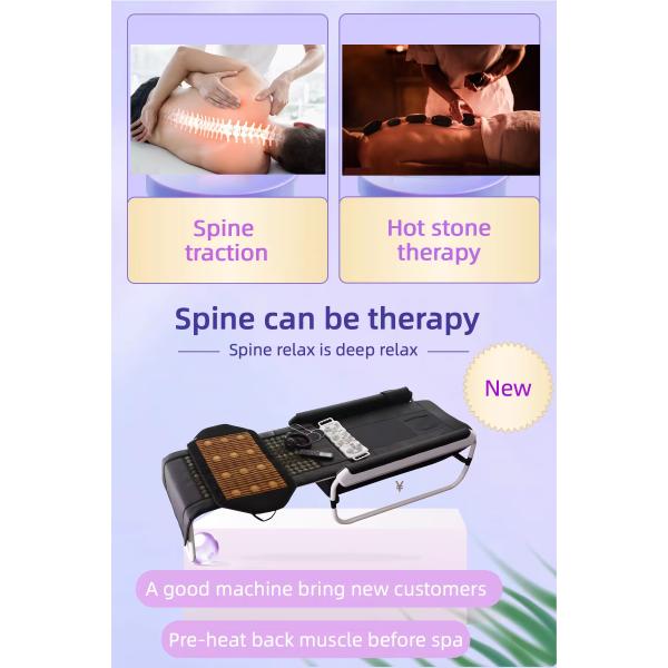 Корея Seragem Электрический массаж Кровать Тело Акупрессура Кровать Нефрит Ролик Камень Инфракрасный Тепловой Массаж Кровать В Массажный Стол