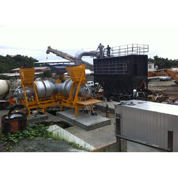 170KW Mobile Hot Drum Mix Asphalt Plant , 5M3 Aggregate Hopper Concrete Mixing Plant