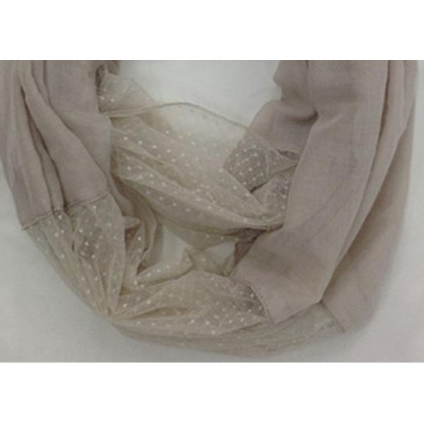 China factory direct supply embroider lace joint hin scarf  70*180cm 20%Cotton 80%Polyester neckerchief snoody