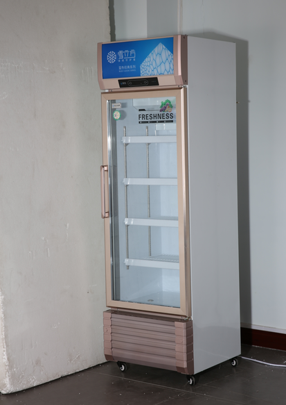 Single Door Glass Door Refrigerated Beverage Display Commercial Cabinet
