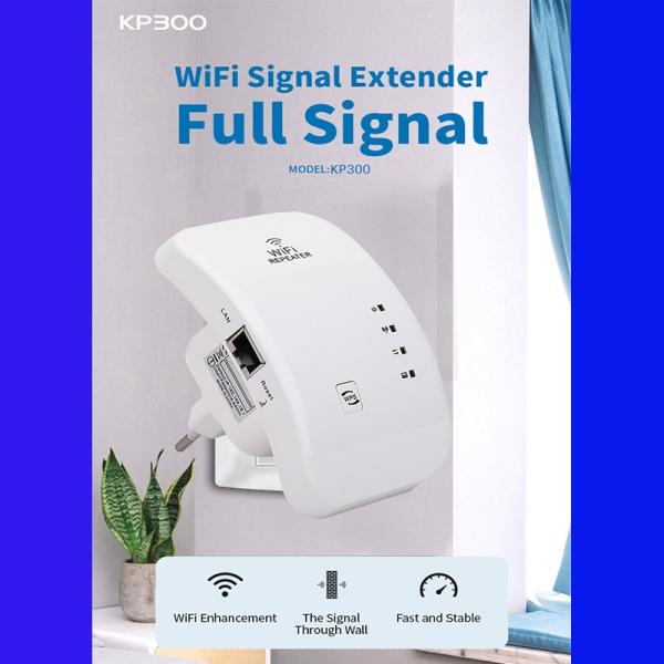 Repetidor Wi-Fi sem fio Kp300W Reforço de sinal móvel de 300 Mbps Melhora a sua conexão