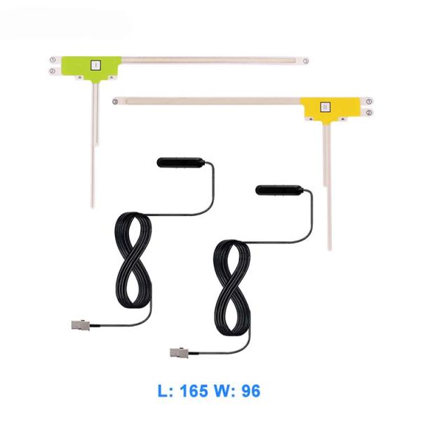 Car ISDB DVB Atsc Tv Antenna 20dBi Universal Indoor Green Film