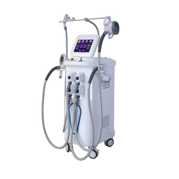Beauty Vacuum RF Slimming Machine , Standing Cellulite Vacuum Roller Machine