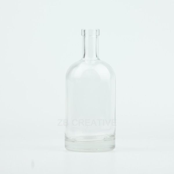 500ml High White Liquor Bottle Cork Closure Premium Gin Spirits Packaging 580g CY-759