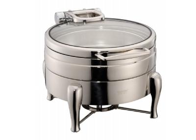 Indução 304# hidráulica de aço inoxidável de YUFEH que aquece por atrito a estação da sopa do aquecedor de alimento do bufete do prato com a tampa de vidro redonda