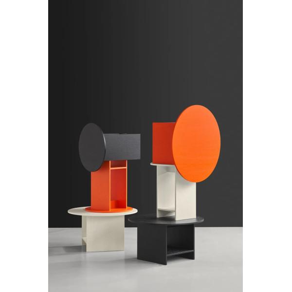 Durable Black Plywood Side Tables For High End Hotel Lounge