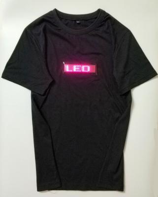 small wholesale  LED display LED T-shirt  Programmable rolling message flashing LED T-shirt stores up to 6messages