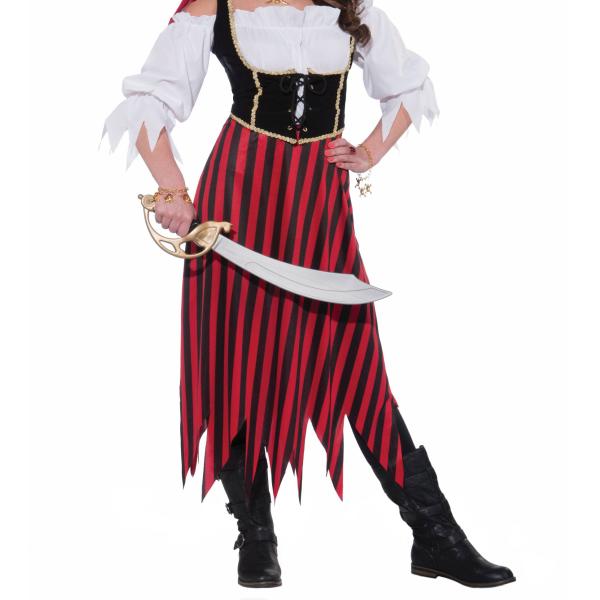 Pirate Body Shaper Teen Girl Halloween Costumes In White Black Red