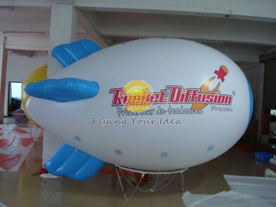 O zepelim do hélio da propaganda/balão impermeáveis do dirigível com logotipo imprimiu para o evento de abertura