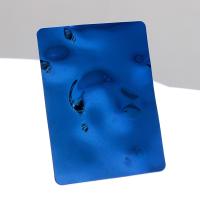 Panneau de mur décoratif ondulé AISI poli par miroir de feuille d'acier inoxydable d'ondulation de l'eau