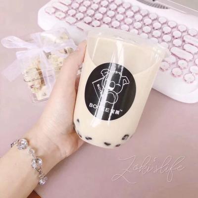 16oz Bubble Tea Cups Disposable Drinking Cups , Fancy Disposable Coffee Cups Food Grade Plastic