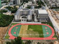 Pista de corrida pré-fabricada com alongamento de 157,6%