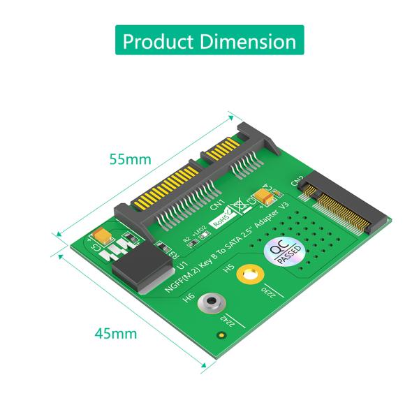 M.2 SATA SSD to SATA III 2.5インチ アダプター NGFF M.2 デスクトップとラップトップ用のキーB拡張カード SATA SSDのサポート 2230 2242mm