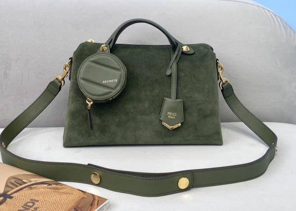 Bytheway soft cowhide genunie leather and deerskin Womens Luxury Handbag Circular pendant handbag
