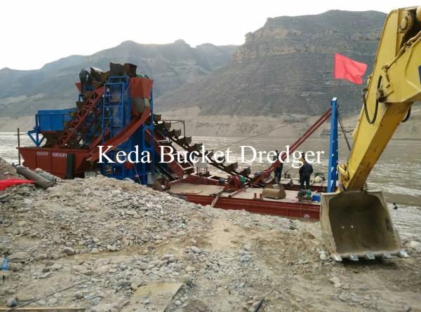 máquina de mineração da grande escala da draga do ouro da cadeia de pessoas 100m3/H
