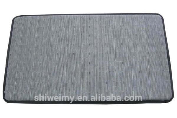 Plain gray pvc top with NBR foam kitchen stand mat