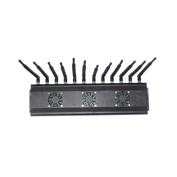 Настольный 12 Jammer Jammer 5g сигнала канала для сжимать UHF Lojack VHF сотового телефона 2345G WiFi GPS GSM