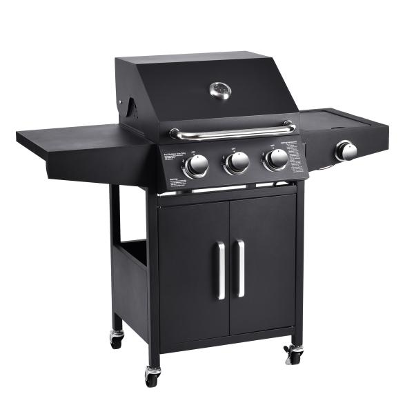 Газовые барбекю на открытом воздухе с печью гибридный гриль 3 1 горелки Бутан для Tailgating