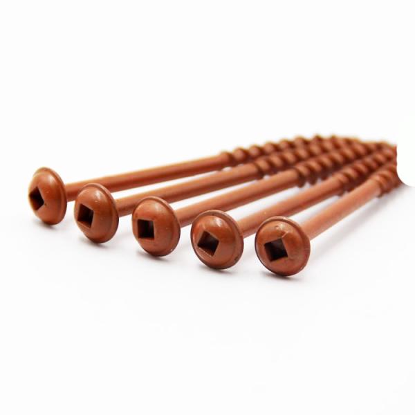 Pan Washer Head Square Drive AISI SUS 410 Chipboard Screws Decked Disgo Colored