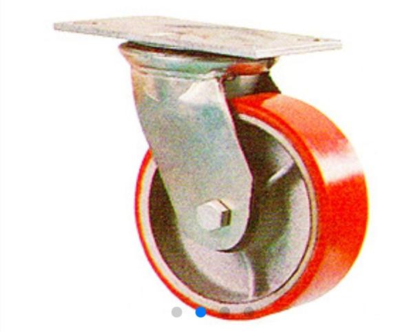 Black Red Swivel 5 Phenolic Caster Wheels With Steel Core