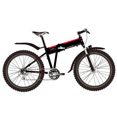 0.25KW Full Suspension Folding Electric Bike , Electric Mountain Bike For Adults