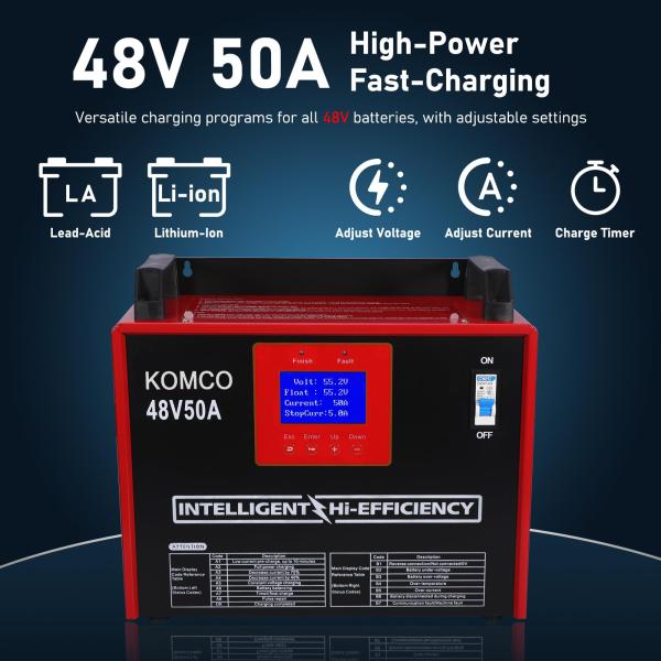 Chargeur de chariot élévateur pour batterie de camion IUIa/WUIa, pour véhicules lourds avec tension d'entrée de 440V