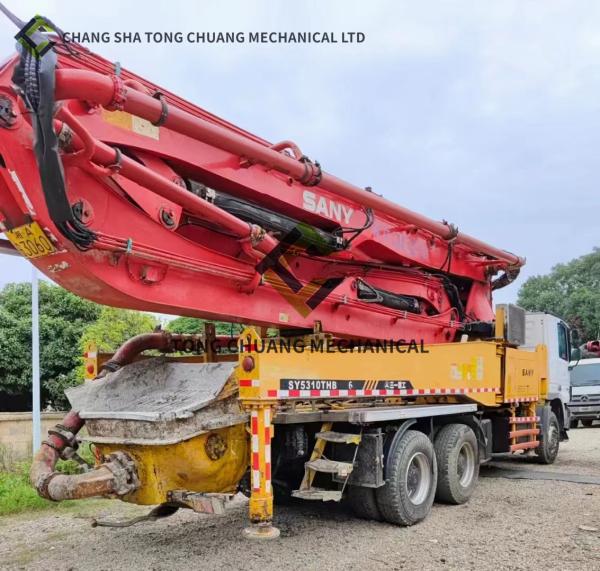 Em 2011 Sany Mercedes Benz Chassis 43 metros Bento Pump Truck 5 cilindros 5 mastros
