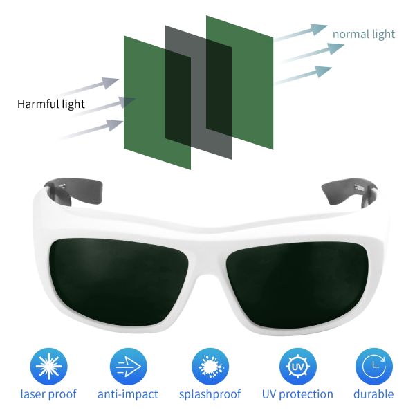 LASER SAFETI GLASSES laser protection glasses for laser laser protective glasses 190-690nm 266nm 532nm 632nm Uv Ultraviolet blue Laser Green Laser Laser safety glasses co2 laser protection glasses