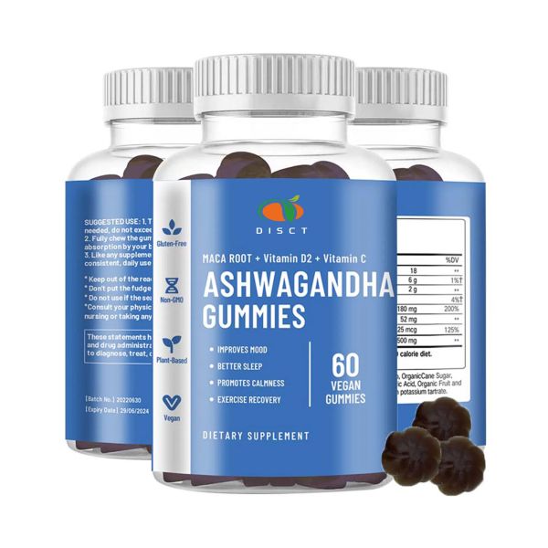 Vitamin D3 Health Supplement & Energy Ashwagandha Capsule For Mood Support Natural Energy OEM Available