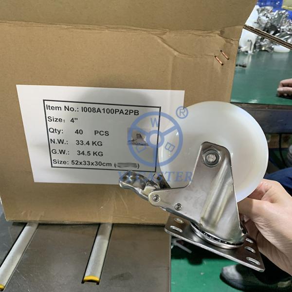 Рицинусы SS 5 дюймов с рицинусами плиты нейлона бортового замка твердыми подгоняют