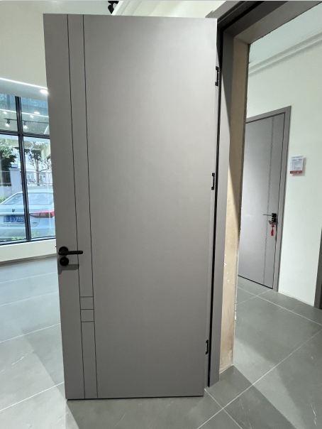 Magnetic Seal Bedroom Solid Wood Composite Door Soundproof For Quiet Gentle Closing