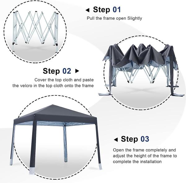 Show Canopy Tent, Stable Pop up Outdoor Canopy Tent, Gazebo Tent with Mosquito Netting Outdoor Canopy Shelter