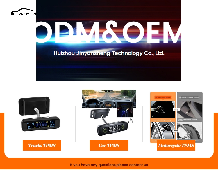 High-Precision Wireless Solar Tire Pressure Monitor New Arbitrary Angle Adjustment Built-In External Universal Car TPMS JYS