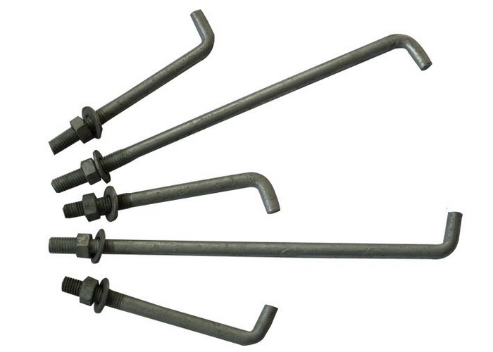 Mild Steel L-Type Hook Metal Bolt M14 with Powder Coated Finish for Architectural Structural Connection Systems