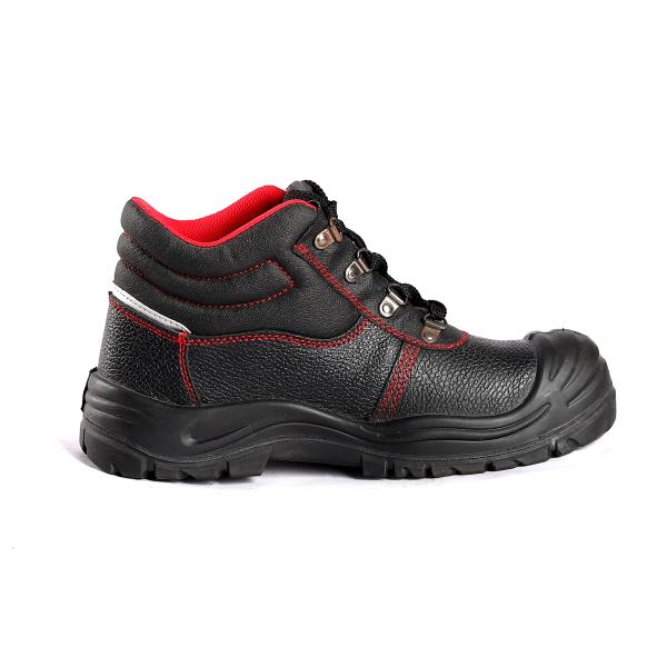 Unisex Steel Toe Safety Shoes with Genuine Leather and Breathable Mesh Lining Work Boots