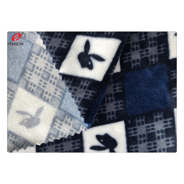 伸縮性があるデジタル印刷物4%のスパンデックスのビロードの生地75Dヤーンの偉大な人