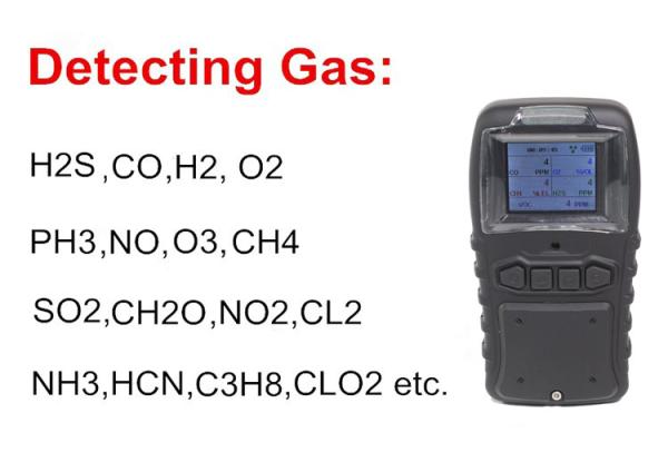 Détecteur de gaz portable multi 5 en 1, léger, prix d'usine, CH4 CO H2S O2 COV