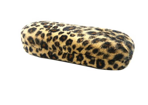 Hard Eyewear Case, Glasses Holder For Women, Girls, Teens- Faux Animal Fur, Jaguar