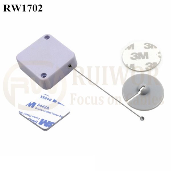 RW1702 Square Security Tether Plus Dia 30mm Circular Adhesive ABS Plate With High Quality And Low Price