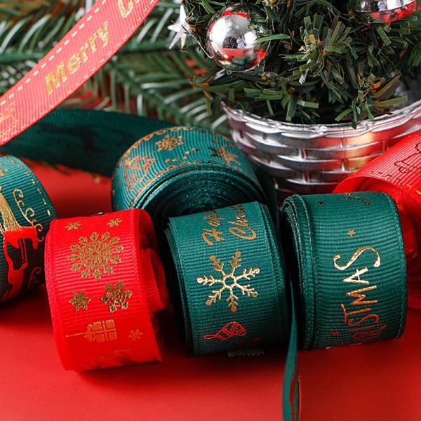 Faixa com logotipo de MSD 3D folha de ouro impressa faixa para decorações de Natal e embrulho de presentes perfeito