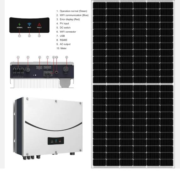 12KW 10KW 8KW Solar Panel System For Home Hybrid Solar System Solar Energy System