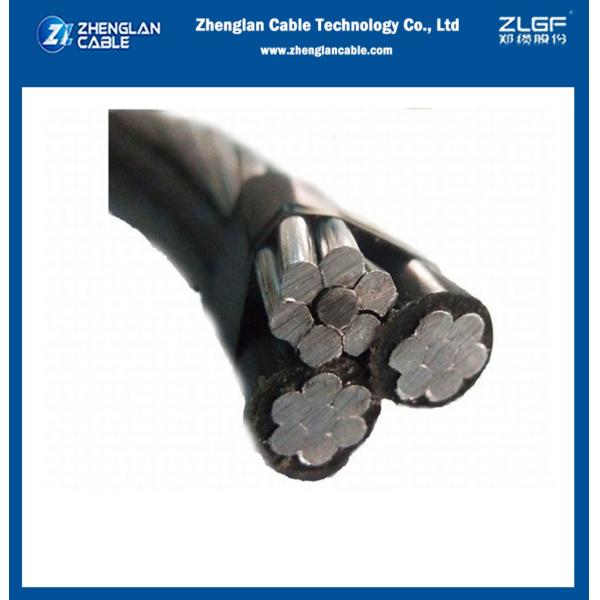 Overhead Insulated Cable ABC 0.6/1KV AAC/XLPE+ACSR 2X6AWG+1X6AWG Triplex Type Aluminum Conductors