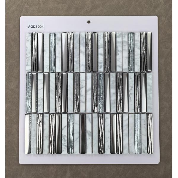 Interior Wall 282x294mm Gray Scratch-Resistant And Waterproof Natural Stone Mosaics For Bathroom And Hotel