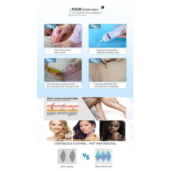 Vertical 808nm Diode Laser Hair Removal Machine Laser Tattoo Removal device