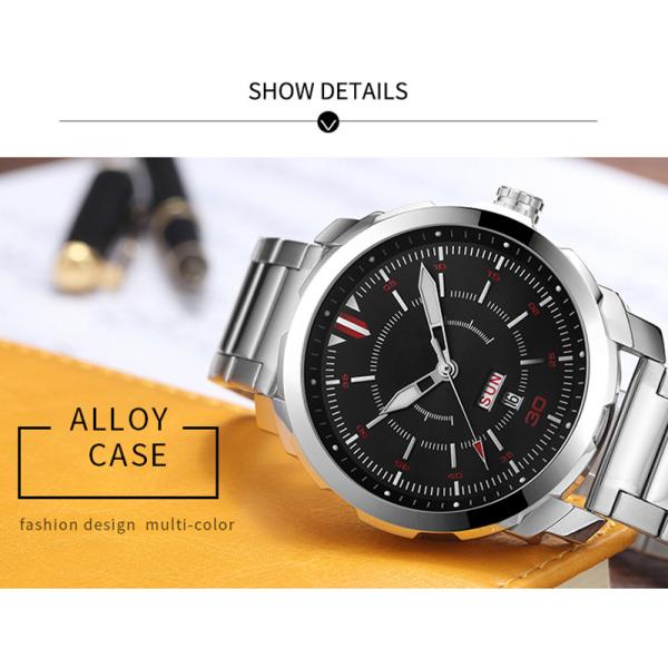 Dual Calendar Quartz Battery Wristwatches PC20 Movement Multipattern