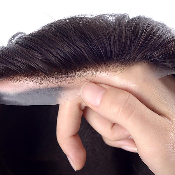 Systèmes capillaires en stock pour hommes de 6 Cheveux naturels Systèmes en stock directs